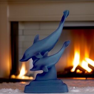 Dolphin statue in blue!  Beautiful, subtle and easy to buy!​​
